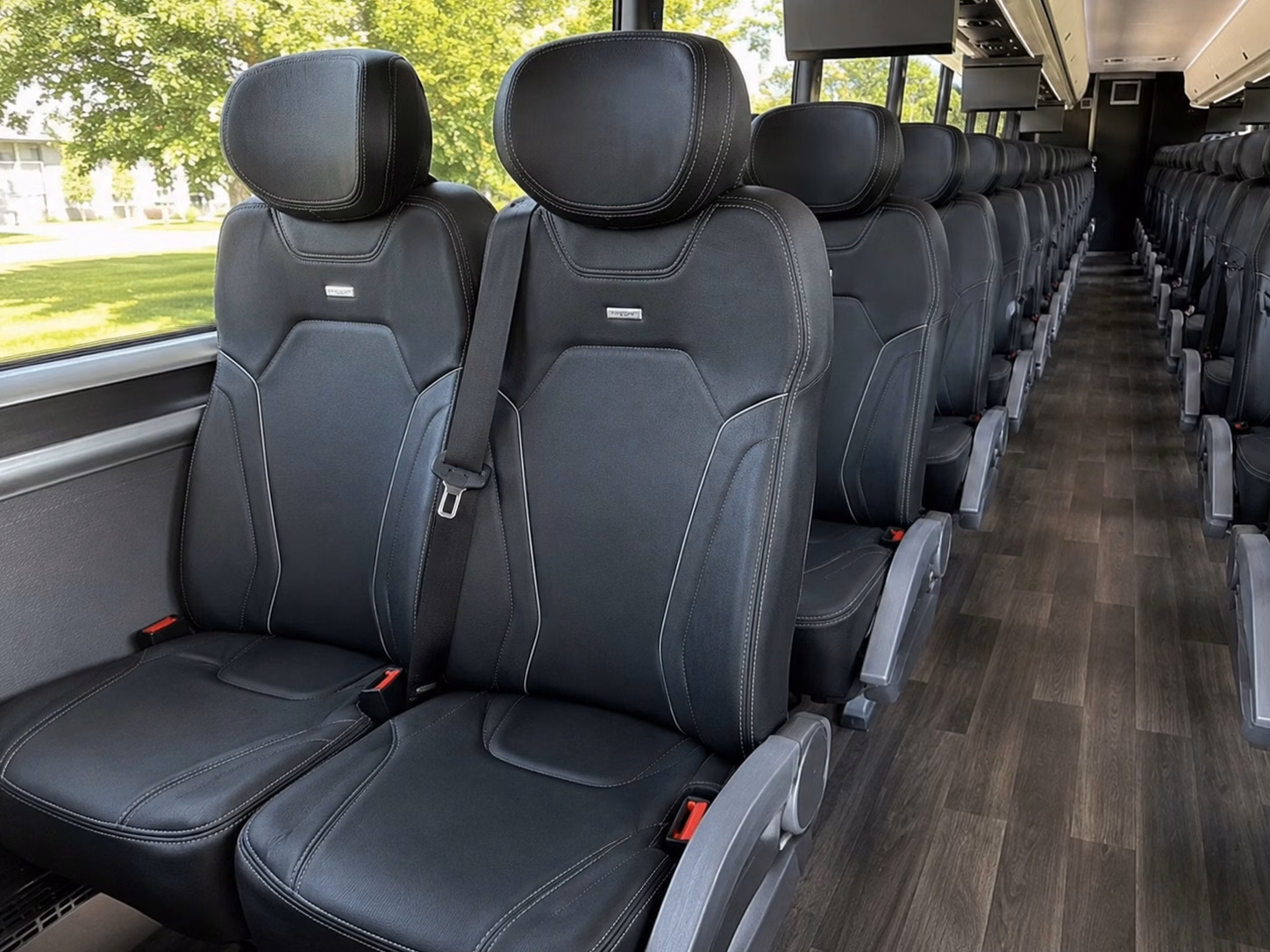 56 passenger charter bus interior